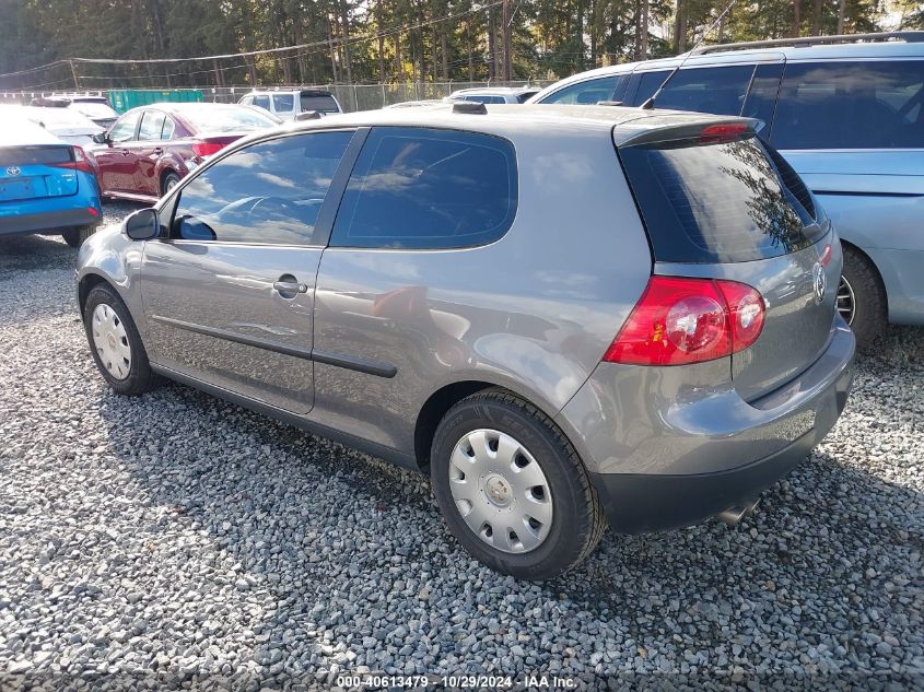 2007 Volkswagen Rabbit 2-Door VIN: WVWAR71K37W175479 Lot: 40613479