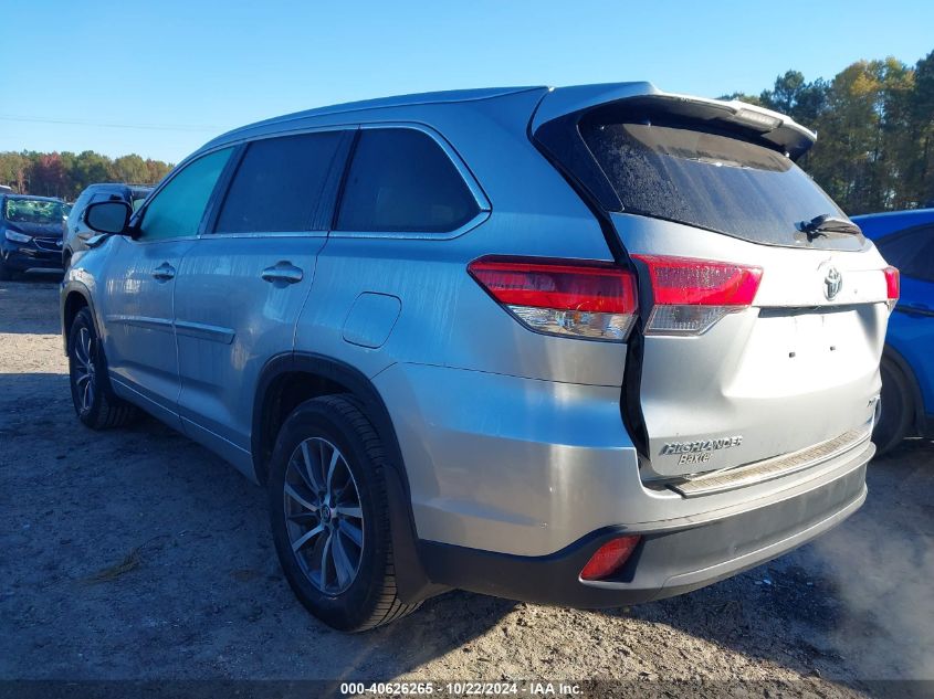 2017 Toyota Highlander Xle VIN: 5TDJZRFH0HS409362 Lot: 40626265