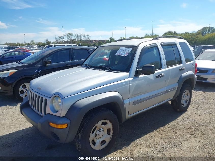 2002 Jeep Liberty Sport VIN: 1J4GK48K12W254218 Lot: 40645832