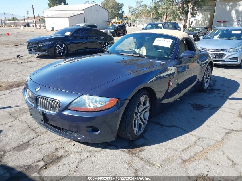 2004 BMW Z4 3.0I VIN: 4USBT53544LU08343 Lot: 40652693