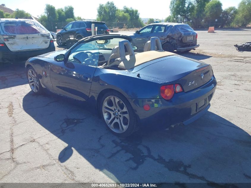 2004 BMW Z4 3.0I VIN: 4USBT53544LU08343 Lot: 40652693