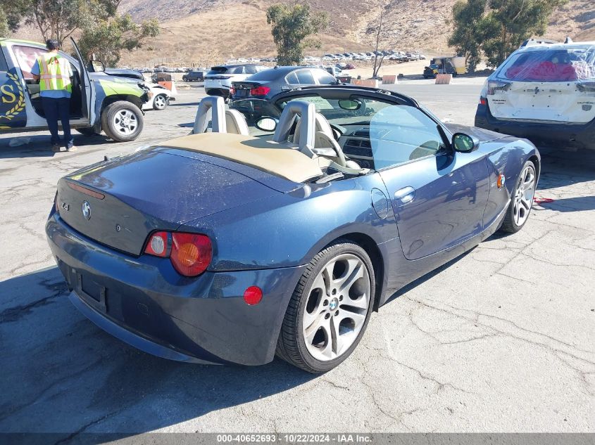 2004 BMW Z4 3.0I VIN: 4USBT53544LU08343 Lot: 40652693