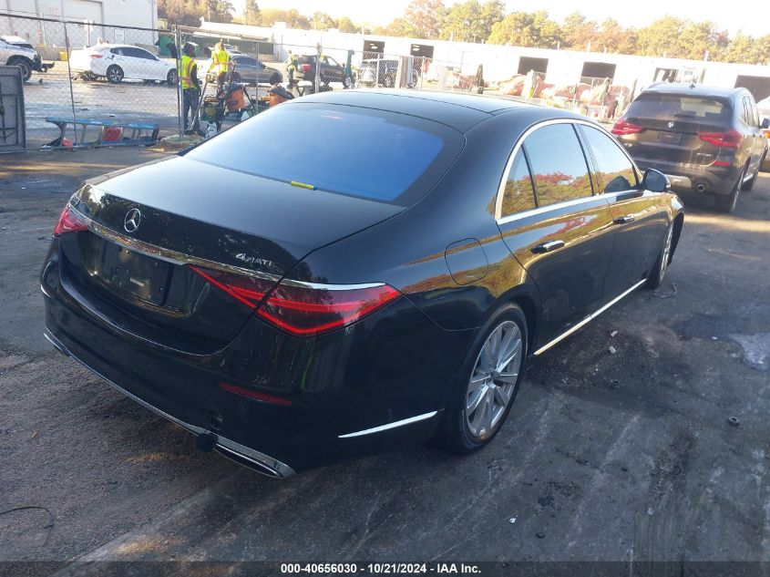 2022 Mercedes-Benz S 500 4Matic VIN: W1K6G6DB2NA069722 Lot: 40656030