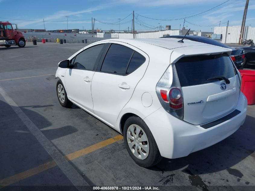 2012 Toyota Prius C One VIN: JTDKDTB34C1511215 Lot: 40658978