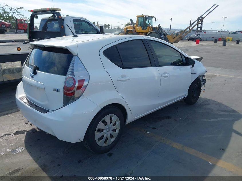 2012 Toyota Prius C One VIN: JTDKDTB34C1511215 Lot: 40658978