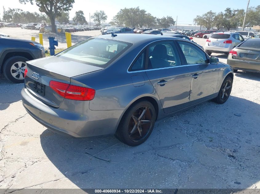 2013 Audi A4 2.0T Premium VIN: WAUFFAFL4DN048607 Lot: 40660934