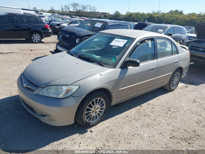 2005 Honda Civic Lx VIN: 2HGES16515H616643 Lot: 40661329