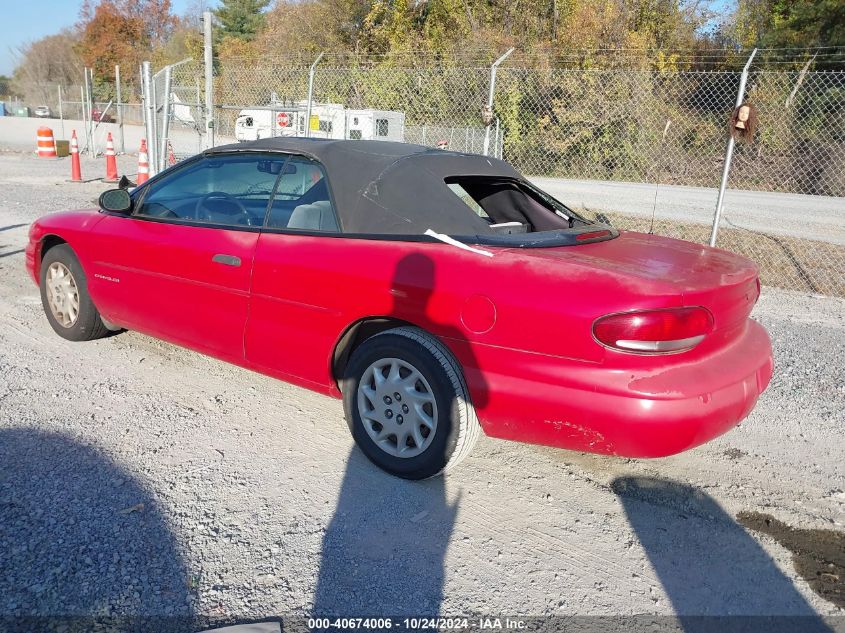 1999 Chrysler Sebring Jx VIN: 3C3EL45HXXT503958 Lot: 40674006