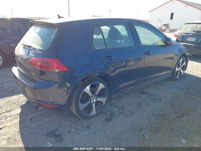 2016 Volkswagen Golf Gti S 4-Door VIN: 3VW4T7AU4GM036765 Lot: 40674297