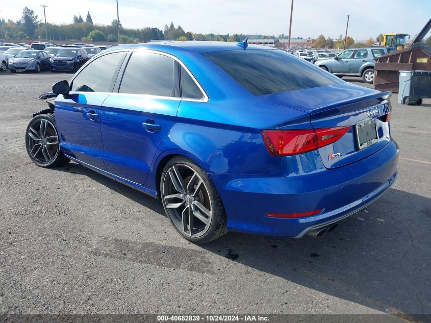 2016 Audi S3 2.0T Premium Plus VIN: WAUB1GFF3G1025258 Lot: 40682839