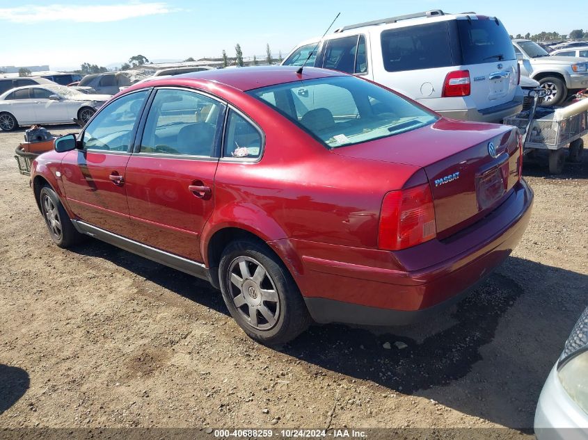 2001 Volkswagen Passat Gls V6 VIN: WVWAH63BX1P009357 Lot: 40688259