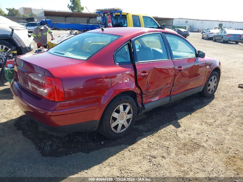 2001 Volkswagen Passat Gls V6 VIN: WVWAH63BX1P009357 Lot: 40688259