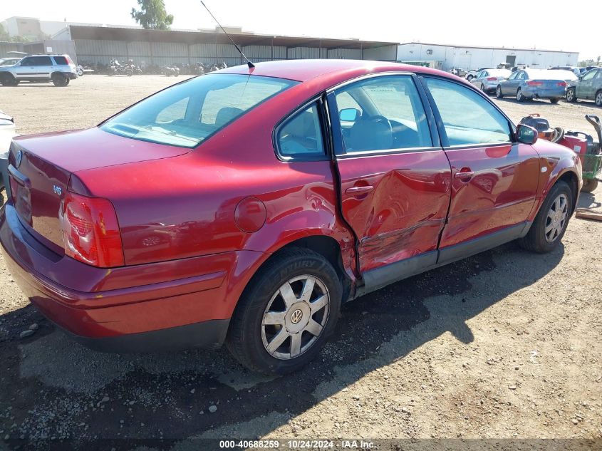 2001 Volkswagen Passat Gls V6 VIN: WVWAH63BX1P009357 Lot: 40688259