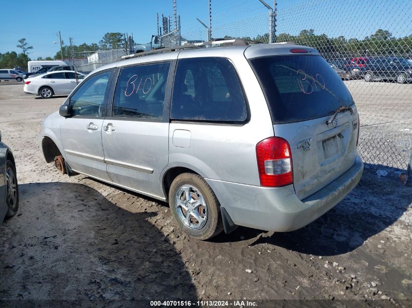 2001 Mazda Mpv Dx/Es/Lx VIN: JM3LW28G910190852 Lot: 40701516