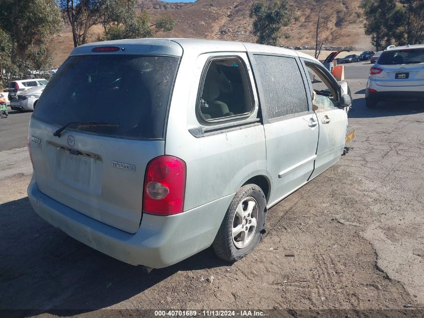 2002 Mazda Mpv Es/Lx VIN: JM3LW28A620323693 Lot: 40701689