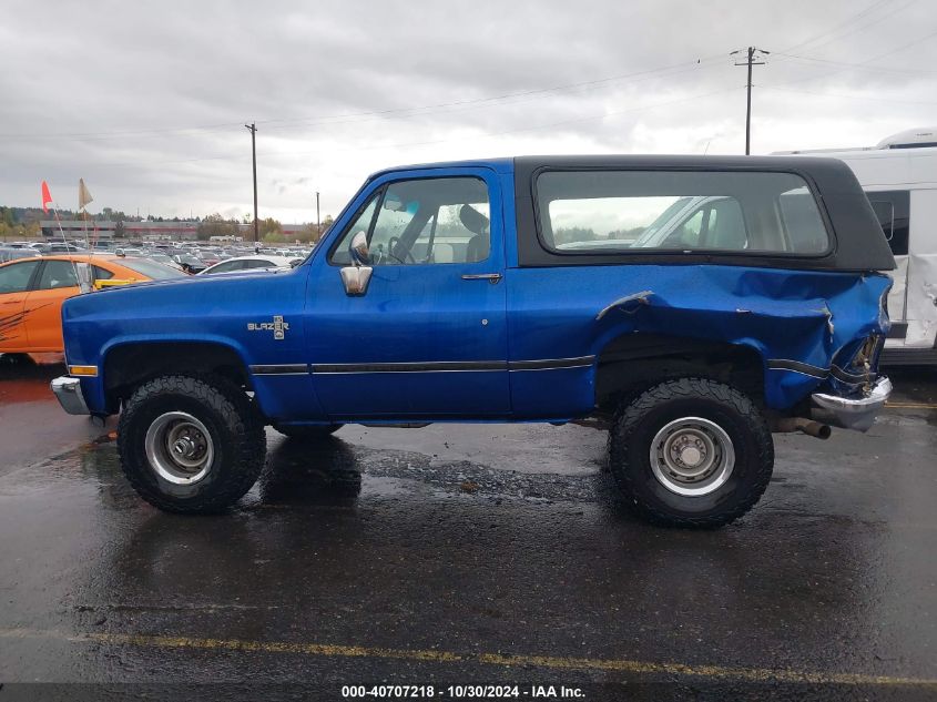 1988 Chevrolet Blazer V10 VIN: 1GNEV18K7JF150275 Lot: 40707218