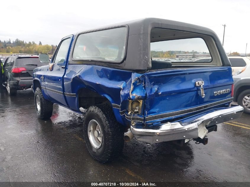 1988 Chevrolet Blazer V10 VIN: 1GNEV18K7JF150275 Lot: 40707218