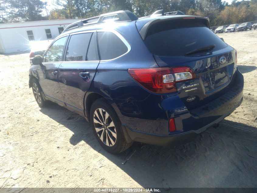 2017 Subaru Outback 3.6R Limited VIN: 4S4BSEKC1H3320375 Lot: 40716227