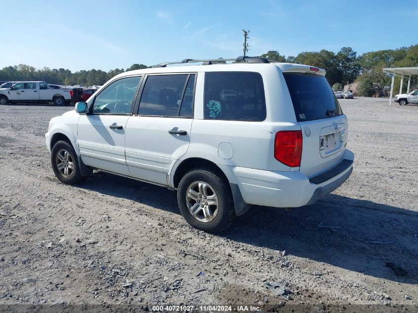 2003 Honda Pilot Ex VIN: 2HKYF18413H600449 Lot: 40721027