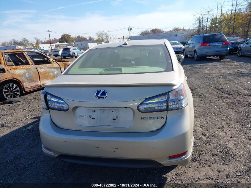 2011 Lexus Hs 250H VIN: JTHBB1BA7B2046445 Lot: 40722882