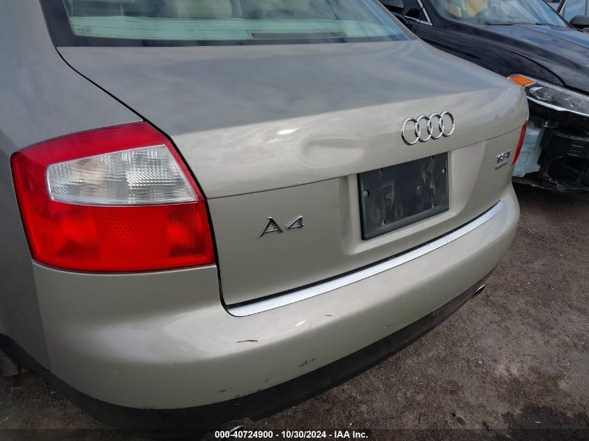 2002 Audi A4 1.8T VIN: WAULC68E22A298911 Lot: 40724900