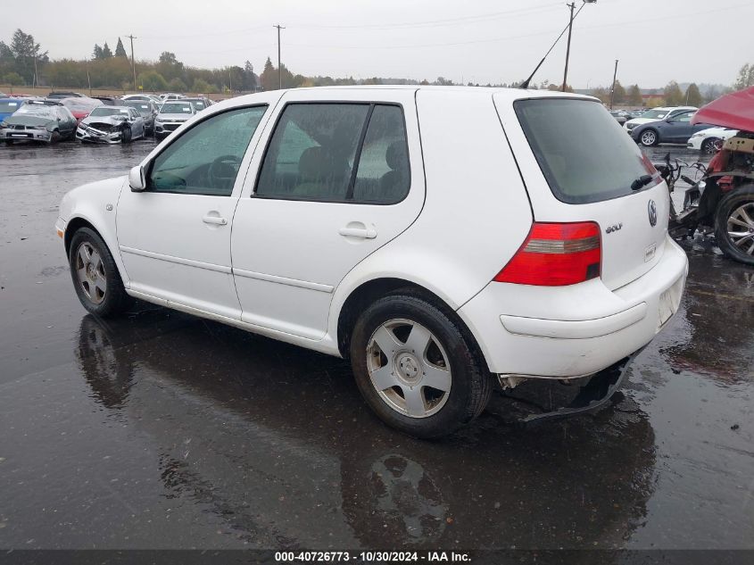 2001 Volkswagen Golf Gls VIN: 9BWGS61J314062110 Lot: 40726773