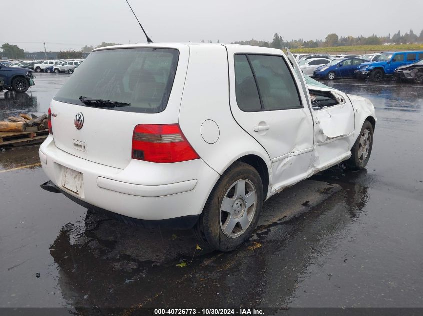 2001 Volkswagen Golf Gls VIN: 9BWGS61J314062110 Lot: 40726773