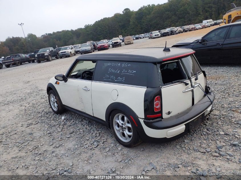 2011 Mini Cooper Clubman VIN: WMWZF3C5XBT188121 Lot: 40727326