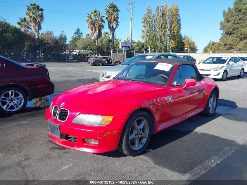 1998 BMW Z3 2.8 VIN: 4USCJ332XWLB63056 Lot: 40732192