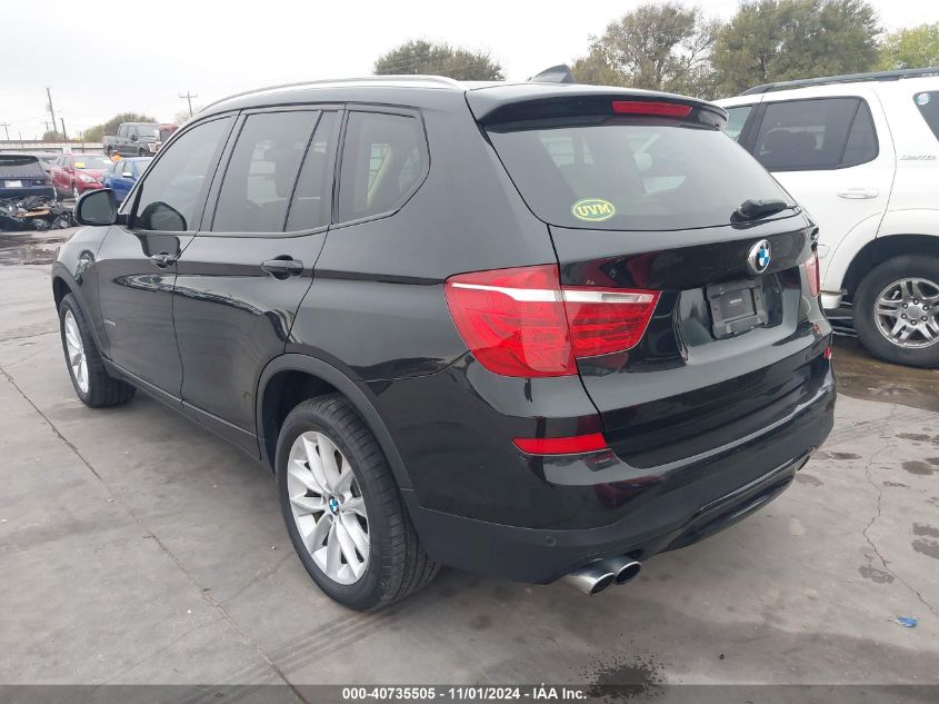 2016 BMW X3 Sdrive28I VIN: 5UXWZ7C59G0R32528 Lot: 40735505