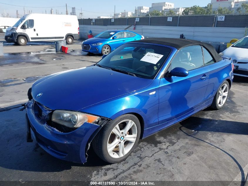 2008 BMW 128I VIN: WBAUL73528VE88794 Lot: 40737590