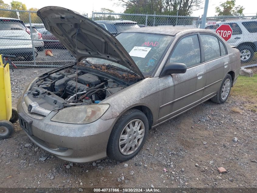 2004 Honda Civic Lx VIN: 2HGES16574H513144 Lot: 40737866