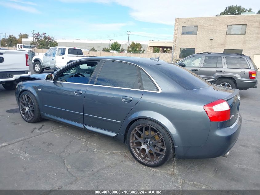 2005 Audi S4 4.2 VIN: WAUPL68E45A020856 Lot: 40739063