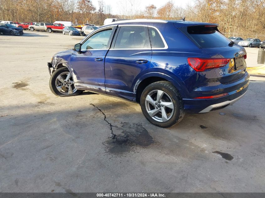 2021 Audi Q3 Premium 40 Tfsi Quattro Tiptronic VIN: WA1AUCF30M1098419 Lot: 40742711