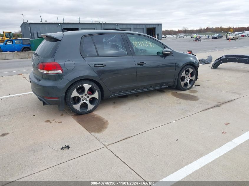 2012 Volkswagen Gti 4-Door VIN: WVWHV7AJ8CW163629 Lot: 40746390