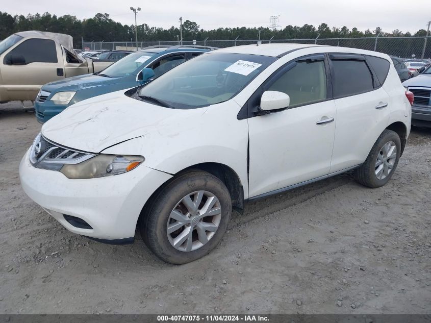 2013 Nissan Murano S VIN: JN8AZ1MU3DW204294 Lot: 40747075