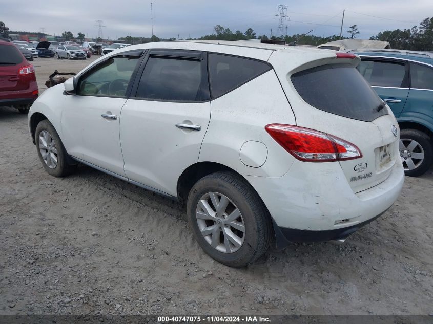 2013 Nissan Murano S VIN: JN8AZ1MU3DW204294 Lot: 40747075