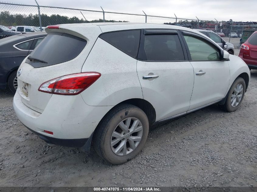 2013 Nissan Murano S VIN: JN8AZ1MU3DW204294 Lot: 40747075