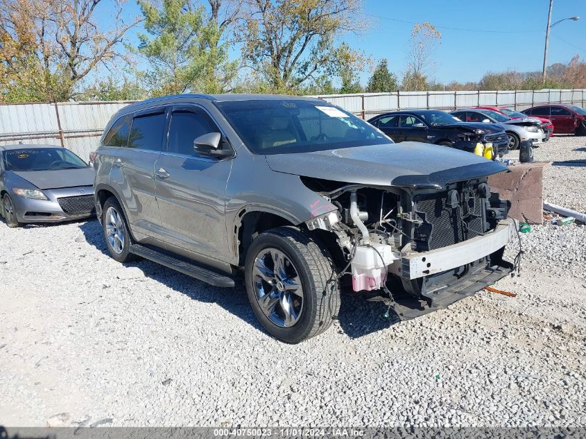 2015 Toyota Highlander Limited V6 VIN: 5TDDKRFH7FS164865 Lot: 40750023