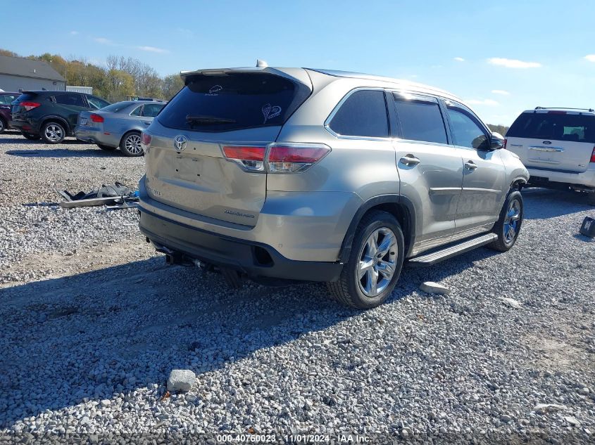 2015 Toyota Highlander Limited V6 VIN: 5TDDKRFH7FS164865 Lot: 40750023