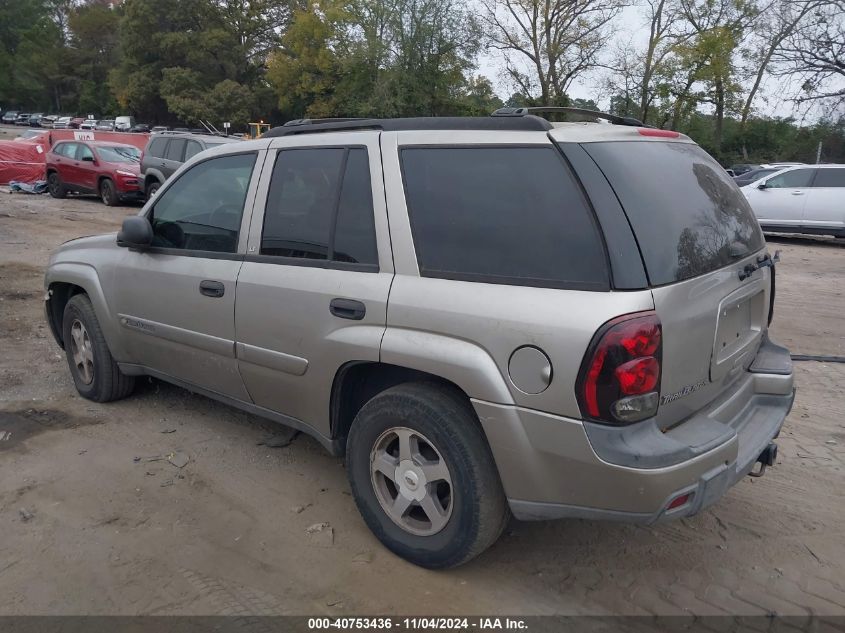 2003 Chevrolet Trailblazer Lt VIN: 1GNDT13S132209985 Lot: 40753436