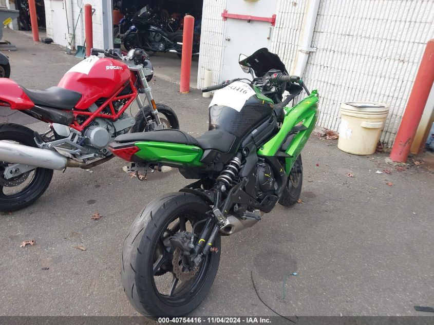 2014 Kawasaki Ex650 F VIN: JKAEXEF16EDA14075 Lot: 40754416