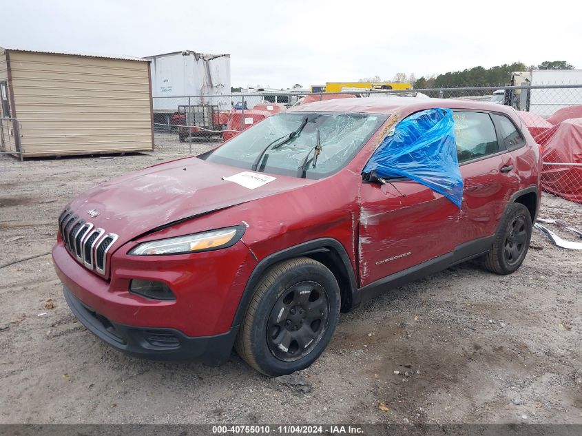 2016 Jeep Cherokee Sport VIN: 1C4PJLAB5GW233540 Lot: 40755010