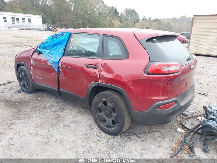 2016 Jeep Cherokee Sport VIN: 1C4PJLAB5GW233540 Lot: 40755010