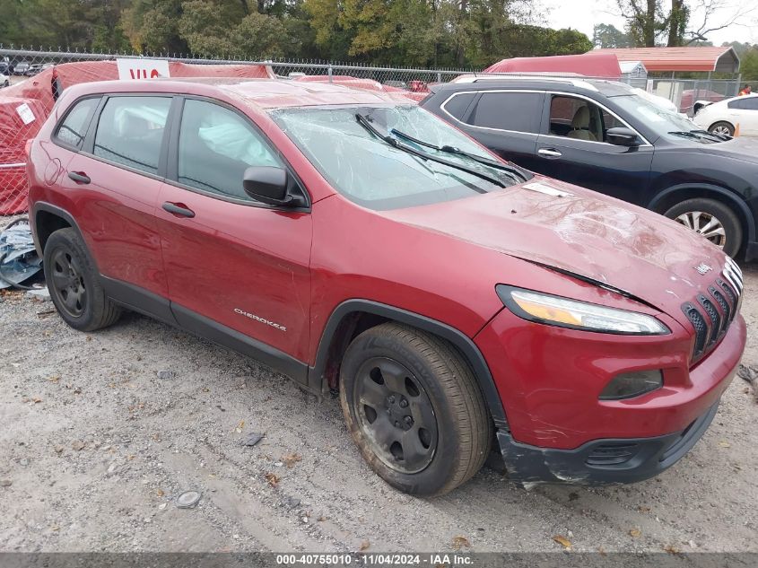 2016 Jeep Cherokee Sport VIN: 1C4PJLAB5GW233540 Lot: 40755010