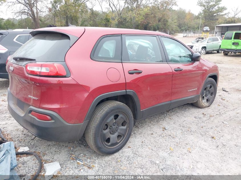 2016 Jeep Cherokee Sport VIN: 1C4PJLAB5GW233540 Lot: 40755010