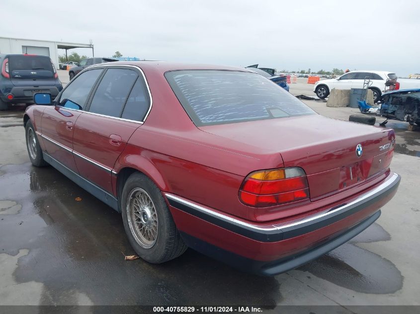 1998 BMW 740Ia VIN: WBAGF8322WDL53816 Lot: 40755829