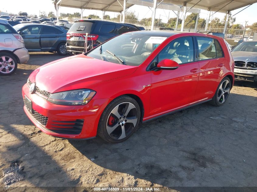 2015 Volkswagen Golf Gti 2.0T Se 4-Door VIN: 3VW4T7AU4FM027451 Lot: 40755909