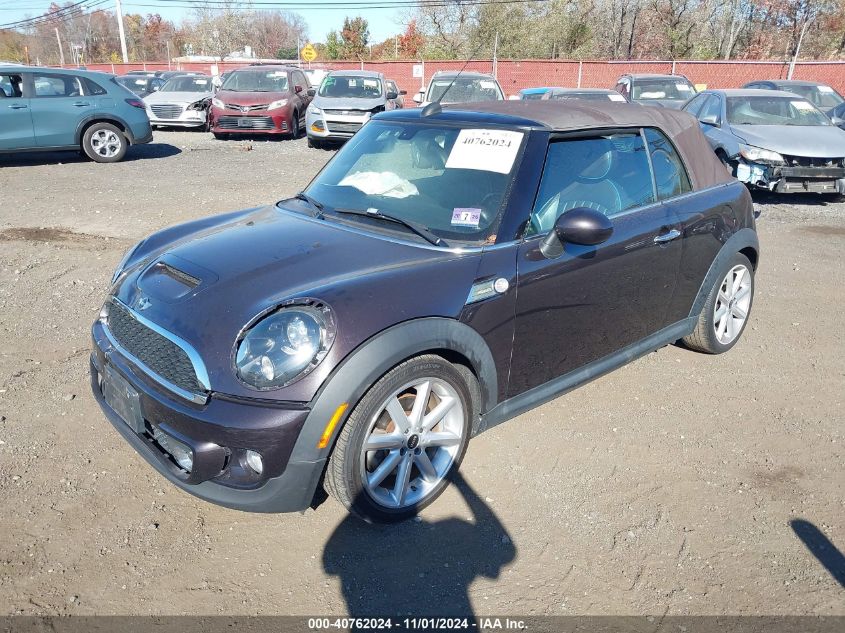 2013 Mini Convertible Cooper S VIN: WMWZP3C56DT705074 Lot: 40762024