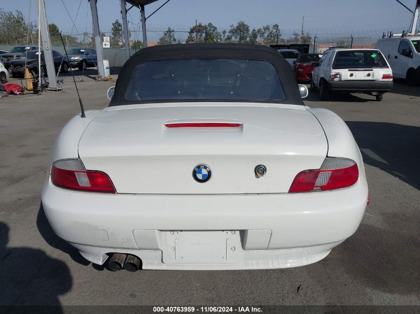 2001 BMW Z3 2.5I VIN: WBACN33401LK47238 Lot: 40763959